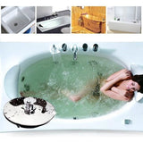 Afvoerstop, wastafelstop van roestvrij staal, universeel 42 mm-45 mm bovenkant aan de onderkant, badstop voor zwembaden, badkuipen