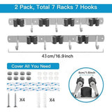 Bezemhouder muur 2 stuks apparaathouder haaklijst bezemhouder tuingereedschap houder tuingereedschap (roestvrij staal)