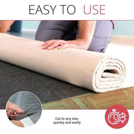 Anti-slip onderlegmat voor tapijt en beschermmatten - antislipmat antislip grip + veiligheidsonderlegger onderlegger fitnessmat tapijtonderlegger tapijtstopper tapijtonderlegger antislip bescherming