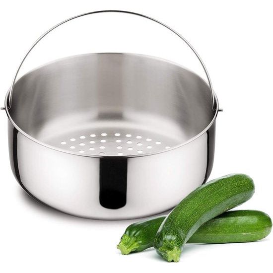 accessoires RVS stoomkorf maat 2, voor snelkookpannen 5 l, RVS 18/10, zilver, Ø18 cm