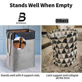 Wasmand 78L, opvouwbare wasmand met touwhandgrepen opbergcontainer geschikt voor slaapkamer wasruimte badkamer 60 x 42 x 31 cm zwart + grijs