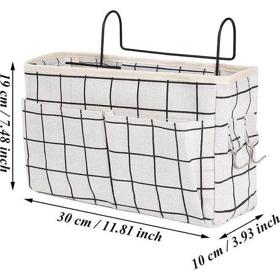 2 stuks multifunctionele bedtassen, bedorganizer voor bed, organizer om op te hangen, opbergtas voor hoogslaper, nachtkastje, met darthaken, voor boek, tijdschriften, afstandsbediening, mobiele telefoon enz