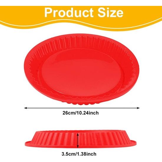 Siliconen bakvorm cakevorm siliconen bakvormen 26 cm siliconen laagcake bakvorm met siliconen kwast voor quiche pizza taart taart