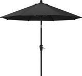 270 cm parasol, patio parasol, tuinparasol, terrasparasol, tafelscherm, martkparasol, 8 ribben, donkergrijs