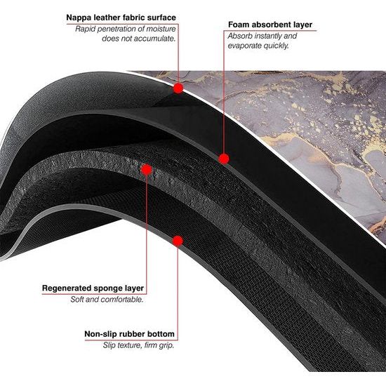 Badmat antislip badkamertapijt, badmat antislip sneldrogend, diatomeeënsteen badmat, badkamervloer superabsorberende diatomeeënaarde douchemat