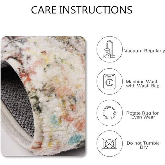 Boho Flower Medallion Binnen Kleine Deurmat 60 x 90 cm, Wasbaar Haltapijt Zachte antislip Badmat voor Badkamer Keuken Slaapkamer Entree