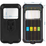 Case Universele mobiele telefoon fietshouder waterdicht voor smartphone 5,0-6,7 inch compatibel met motorhouder (afneembaar, displaybescherming, 360 graden)