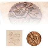 Cookie Cutter, Provence Rose Cookie Stamp, 3D houten bakvorm, koekjespers, stempels, reliëfvorm, handwerk, decoratie, bakgereedschap