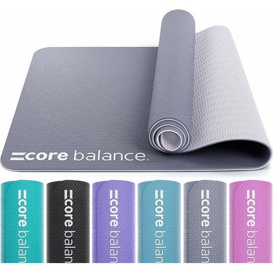 Yogamat & schouderriem, gemaakt van 6 mm dik schuim, antislip en scheurvast, milieuvriendelijk materiaal, ideaal voor Pilates, geurloze fitnessmat, 183cm x 65cm x 6mm, 6 verschillende kleuren