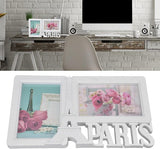 10,2 x 15,2 cm dubbele fotolijst, Eiffeltoren, bureaufotolijst, verticale en horizontale opening, moderne fotolijst, bureaulijst voor foto's