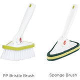 Reinigingsborstel,1 x 46 inch metalen handvat en 2 x vloerschrobbers en 2 x schuursponsjes