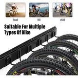 Wandgemonteerd fietsenrek - 6 fietsen + 3 helmen, race- of mountainbikerek - Verticaal wandgemonteerd fietsenrek (binnenbreedte: 90 mm)