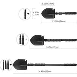 Vouwschep 14 functies, Multifunctionele Vouwschep met 3 lengtecombinaties, Roestvrijstalen schop van hoogwaardig gelegeerd staal, verwijderbare sneeuwschep voor overleving / Tuin / camping