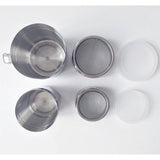 2 stuks poedersuikerstrooier, met deksel, poedersuiker-strooier, meelstrooier, poedersuiker, roestvrijstalen poederstrooier, meelzeef, voor thuis, restaurant, outdoor