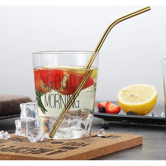 Metalen rietjes, 18 stuks (zwart/koper/goud/gekleurd/zilver)