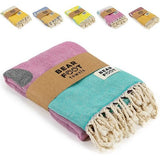 XXL strandhanddoek, groot, katoen Oeko-Tex®, 180 x 90 cm, handdoek, saunahanddoek, badhanddoek, hamamdoek, kleurrijk, zacht, licht, voorgewassen, dames, heren, strand, sauna, watermeloen-rood, 180 x 90 cm