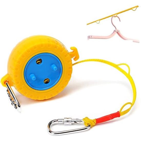 Intrecbare waslijn, 8 m, 185 g, winddicht, geen nodig voor kleding om vast te zetten, te wassen, verwijderbare hangrek voor irritant, outdoor, camping, thuis, hotel, slaapzaal, outdoor drogen (geel)