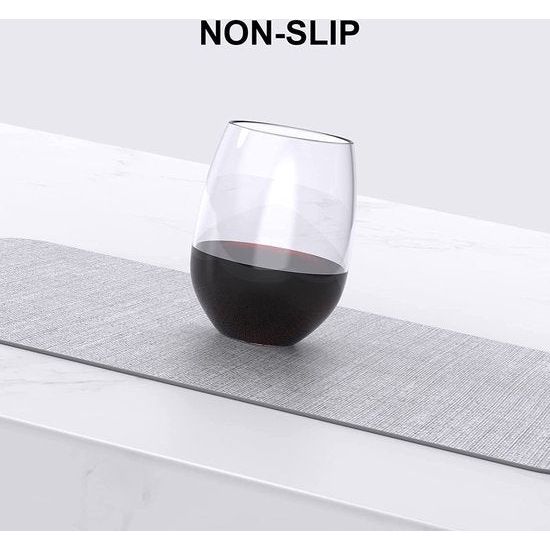 Yomisee Placemats, 6-delige set, afwasbaar, leer, waterdicht, hittebestendig, voor keuken, eettafel,