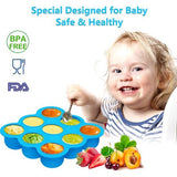 babyvoeding opbergdoos, siliconen baby pap-invriezen met Siliconen Deksel, container, vriezer, dienblad, herbruikbaar, groenten, fruit, purees, sauzen en ijsblokjes