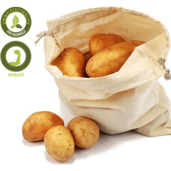 Verschillende katoenen tassen, herbruikbare draagtassen, onbedrukt, ideaal om te beschilderen, Oeko-Tex®-standaard 100, 10-delige set, One-size
