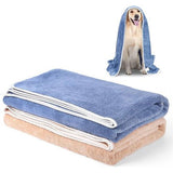 Handdoek voor honden, 2 stuks microvezel handdoeken voor honden en katten, handdoeken voor huisdieren op extra absorberend/machinewasbaar, badhanddoek voor grote en middelgrote honden en katten