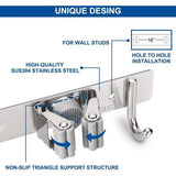Apparaathouder Wandhouder RVS bezemhouder de verborgen zone boren van huis badkamer garage Tuin (incl. Schroevenen en Plakstrips) 3 huizen en 4 haken grijs