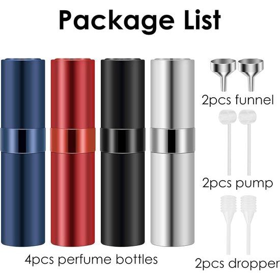 Parfum Verstuiver 4 Stuks 8 Ml Parfum Verstuiver Hervulbare Mini Draagbare Spray Fles Voor Pocket Verstuiver