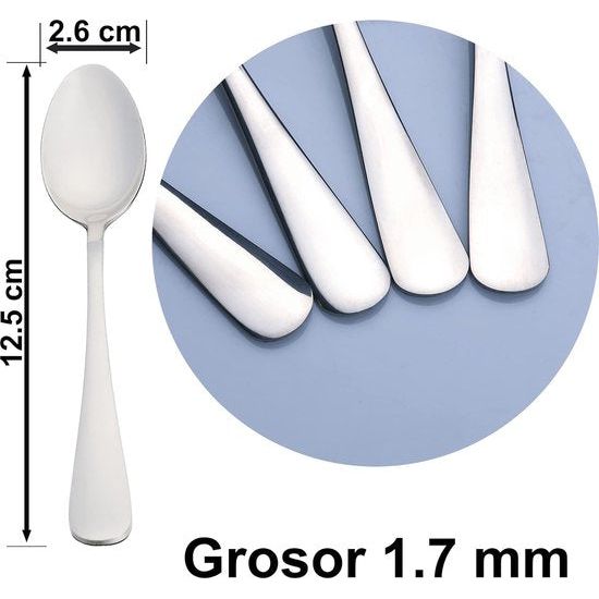 12 koffielepels 12,5x2,6 cm hoogglans gepolijst RVS 18/0 12 koffielepels 12,5x2,6 cm hoogglans gepolijst RVS 18/0