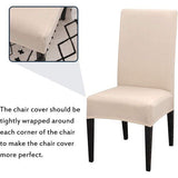 Set van 4 of 6 stretch stoelhoezen voor eetkamerstoelen, afneembare wasbare stoelbescherming decoratie stoelhoes voor hotel, ceremonie, banket, keuken, restaurant, huis, bruiloft, feest