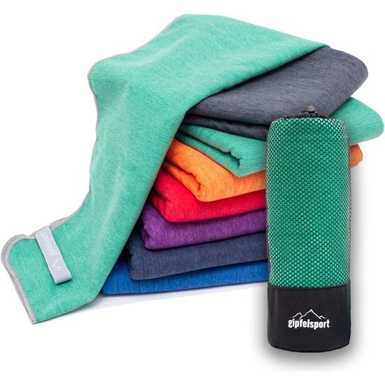 Microvezel handdoek, voor sauna, fitness, sport - strandhanddoek, sporthanddoek - 50x30cm - Groen