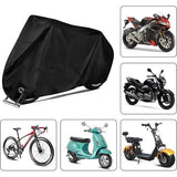 Motorhoes motorhoes motorfiets garages scooter afdekhoes beschermhoes XXL 190T Oxford-stof motorhoes waterdicht motorgarage zwart 245 x 105 x 125 cm