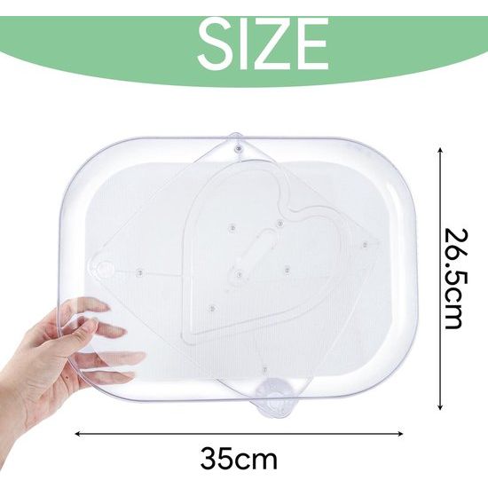 Koelkast draaiplateau, organizer, 15,67 inch draaibaar kruidenrek, koelkastorganizer, draaibaar, rechthoekige koelkast, draaiplateau met zuignap, draaibare kruidenorganizer voor de koelkast