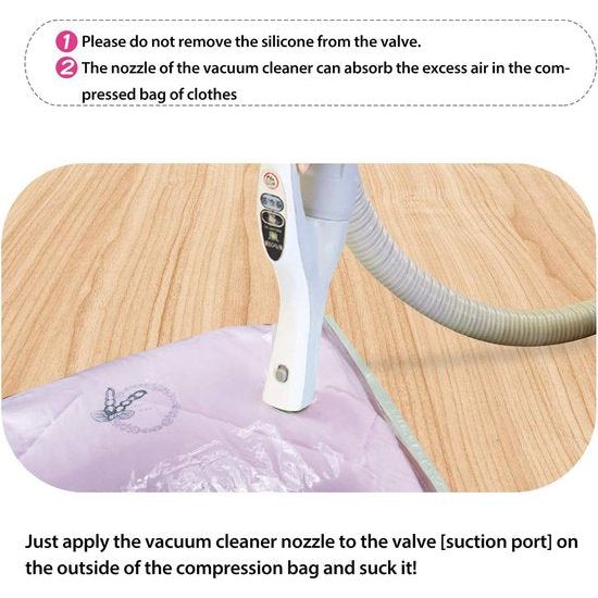 Vacuümzakken voor dekbedden, set van 4 extra grote [130x100cm] vacuümzakken voor kleding, Jumbo Extra Grote Vacuümzakken voor Kleding (4 stuks)