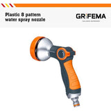 Tuinsproeier, Handdouche Tuinspuitpistolen, 8 bewateringspatronen, Verstelbare waterstroom voor tuinbesproeiing, Autowassen, Dierendouche