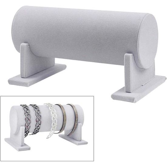 Sieradenstandaard Afneembare hoofdband Haarband Haarspeldhouder Organisator Fluwelen T-Bar Displaystandaardhouder voor kettingen, armbanden, halskettingen Showcase