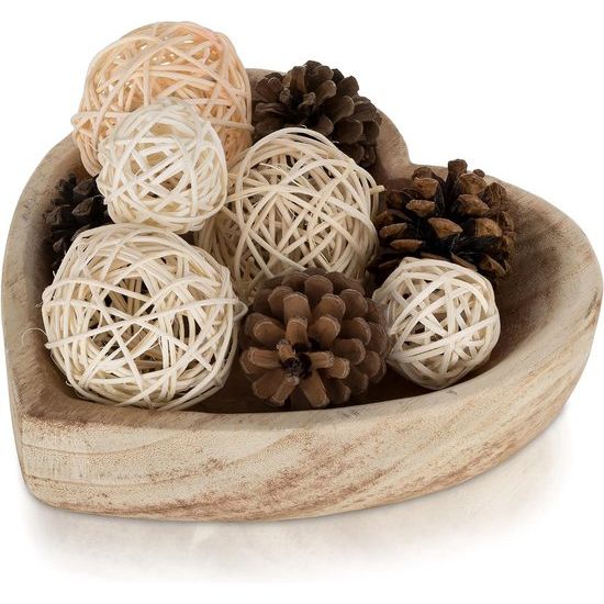 Decoratieve schaal houten schaal decoratieve schaal: hart sleutelkom sleutelkom houten tafeldecoratie hartvorm grote vintage decoratieve schalen grote houten schalen herfst tafeldecoratie, 20cm