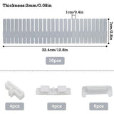 Ladeverdeler, ladeverdeler, 16 stuks, verstelbare ladeverdeler, opbergsysteem, blauwe scheidingswanden, verstelbaar, voor kast, ondergoed, sokken, doe-het-zelf bureau-organizer