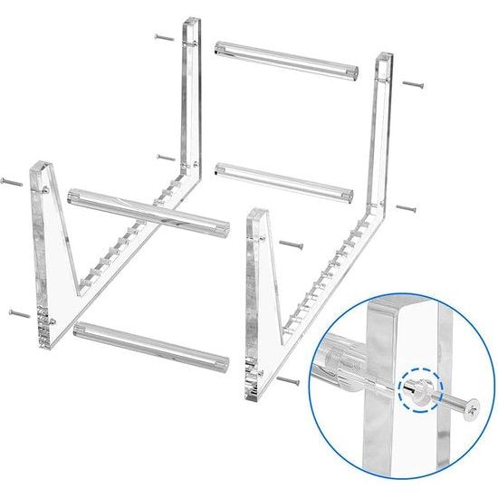 Grammofoonplaten opslag, transparante vinyl vinylplaten, standaard houder voor desktopalbums, acryl vinyl vinylplaten, rek, display, 50 lp's