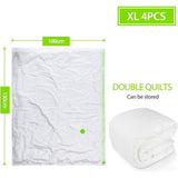 Vacuümzakken voor dekbedden, set van 4 extra grote [130x100cm] vacuümzakken voor kleding, Jumbo Extra Grote Vacuümzakken voor Kleding (4 stuks)