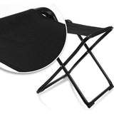 Camping klaptafel - klapstoel, campingkruk - opvouwbare campingstoel om te vissen, picknick, wandelen, strand of op reis (tafel/kruk - zwart)