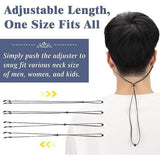 Brilband, 4 stuks, PU-lederen brilketting, brilkoord, verstelbaar, zonnebrilband, zonnebrilhouder, brilhouder voor dames en heren, zwart