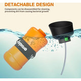 Hondenwaterfles 800 ml, opvouwbare waterfles voor honden en katten, lichtgewicht waterdispenser voor huisdieren voor buiten wandelen, wandelen, reizen, oranje