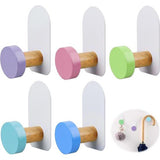5 stuks kleurrijke wandhaken, zelfklevend, kinderkledinghaken, onbreekbaar, zonder boren, voor badkamer en keuken (5 kleuren)