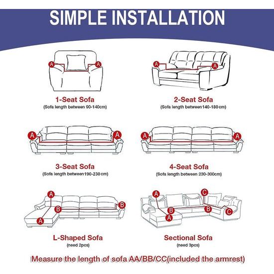 Bankhoes 1-zits - Stoel Sofa Cover - Elastic Stretch Spandex Hoes - Antislip Wasbare Protector en Cover met armleuningen - Camel