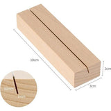 20 stuks houten kaarthouders, tafelkaarthouders met dubbelzijdige lijm, positiekaarthouder, naambordhouder, fotoclip, positieshouder van hout voor bruiloften, restaurants en banketten