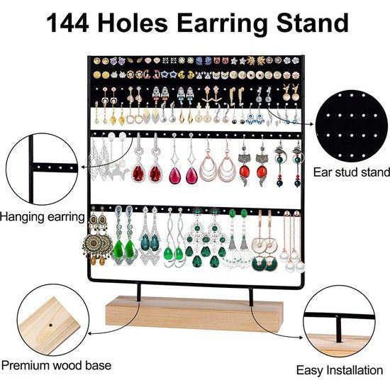 Organizerstandaard, displayhouder voor studs, oorbelhouder, standaard voor het ophangen van studs en oorbellen