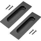 Schuifdeurgreep, zwarte schuifdeurgreep, handgrepen 120 mm lengte, gegalvaniseerde handgrepen, voor keukenkastgrepen, 2 stuks