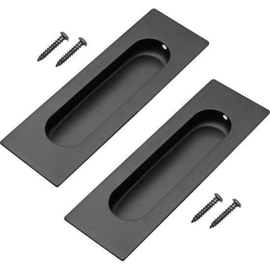 Schuifdeurgreep, zwarte schuifdeurgreep, handgrepen 120 mm lengte, gegalvaniseerde handgrepen, voor keukenkastgrepen, 2 stuks