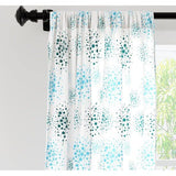 Polyester semi-transparant bedrukte raamgordijnen met dasrug, 142 x 183 cm, blowball - 2 stuks - krimpt niet en machinewasbaar