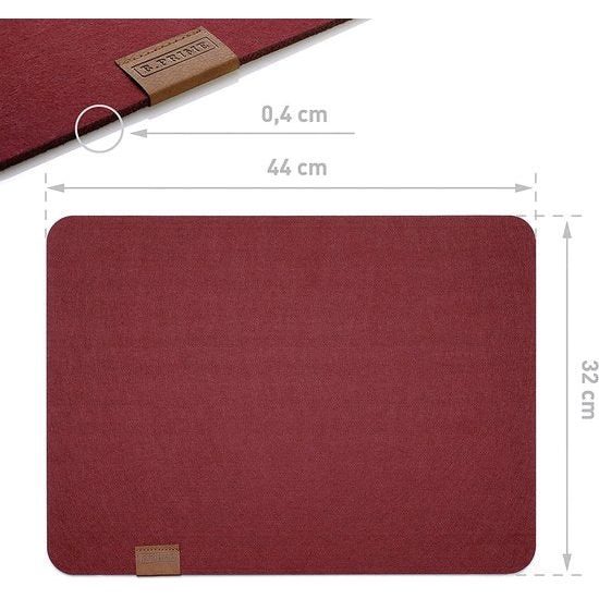 Tafelmatten Placemats met onderzetters Hittebestendig Krasbestendig Antislip Waterdicht Oliebestendig Wasbaar Veeg schoon Binnen Buiten Keuken Dineren Paasdecoratie (Grijs, 4)